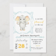 小さなピーナッツは、象の赤ちゃんシャワーの途中にある