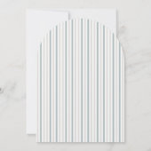 小さなピーナッツエレファントブルーアーチベイビーシャワー 招待状 (裏面)