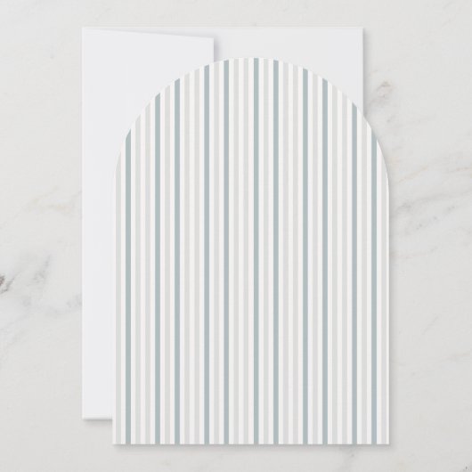 小さなピーナッツエレファントブルーアーチベイビーシャワー 招待状 (裏面)