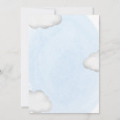 小さなピーナッツブルーエレファントベビージャーシャワーbyメール 招待状 (裏面)