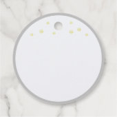 小さなピーナッツベイビーシャワー男女兼用象 フェイバータグ (裏面)