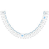 小さなピーナッツボーイブルーエレファントシャワー散水 バンティングフラッグ (全)