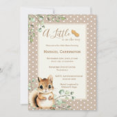 小さなピーナッツ動物の中性の赤ちゃんシャワー 招待状 (正面)