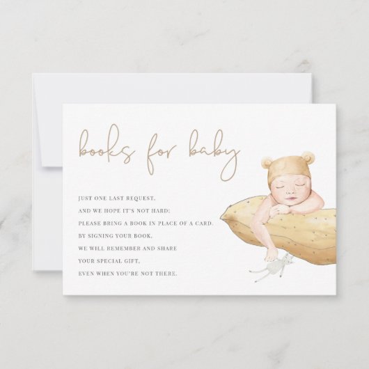 小さなピーナッツ男女兼用の本ベビー サンキューカード (正面)