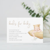 小さなピーナッツ男女兼用の本ベビー サンキューカード (スタンド正面)