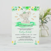 小さなピーナッツ男女兼用赤ちゃんシャワー 招待状 (スタンド正面)