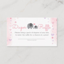 小さなピーナッツ象の女の子シャワーおむつラッフル