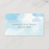 小さなピーナッツ象の男の子シャワーおむつラッフル エンクロージャーカード (裏面)