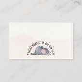 小さなピーナッツ象の赤ちゃんシャワー本のリクエスト エンクロージャーカード (裏面)