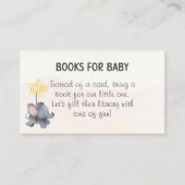 小さなピーナッツ象の赤ちゃんシャワー本のリクエスト エンクロージャーカード (正面)