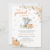 小さなピーナッツ象の赤ちゃんシャワー 招待状 (正面)