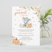 小さなピーナッツ象の赤ちゃんシャワー 招待状 (スタンド正面)