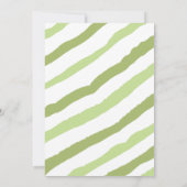 小さなピーナッツ象 |赤ちゃんシャワー |緑 招待状 (裏面)