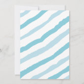 小さなピーナッツ象 |赤ちゃんシャワー |青 招待状 (裏面)