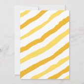 小さなピーナッツ象 |赤ちゃんシャワー |黄色 招待状 (裏面)