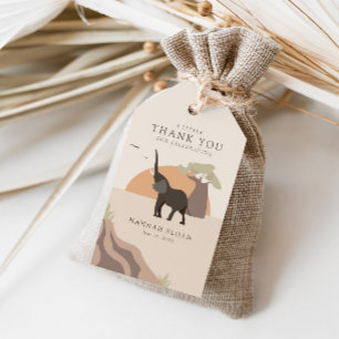 小さなピーナッツ   Safari Desert Baby Showerのお願い ギフトタグ