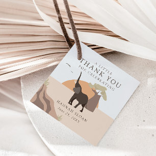 小さなピーナッツ Safari Desert Baby Shower Boho フェイバータグ