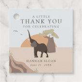 小さなピーナッツ | Safari Desert Baby Shower Boho フェイバータグ (正面)