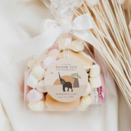 小さなピーナッツ | Safari Desert Baby Shower Boho ラウンドシール