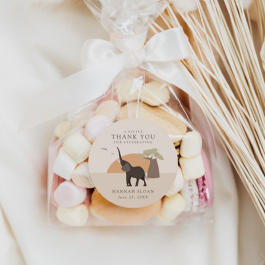 小さなピーナッツ | Safari Desert Baby Shower Boho ラウンドシール