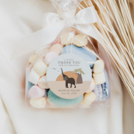 小さなピーナッツ | Safari Desert Baby Shower Boho ラウンドシール