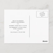 小さなファッションの黒い女の子のパーティー招待状 ポストカード (裏面)