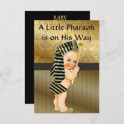 小さなファラオが彼の前へ。 招待状 (正面/裏面)