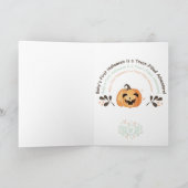 小さなファンズハロウィーン折り畳みグリーティングカード カード (内部)