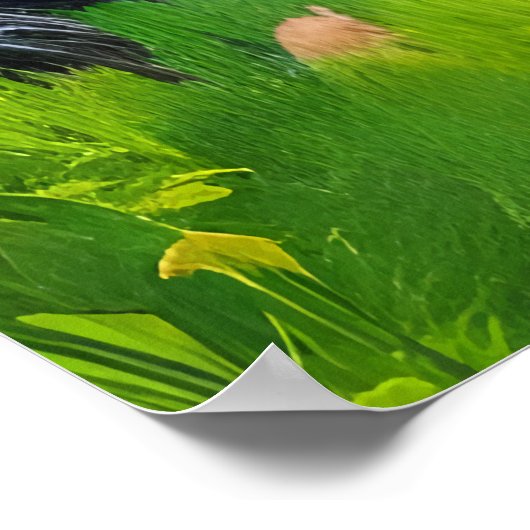 小さなファンタジー獣のポートレート | AIアートポスター ポスター (角)