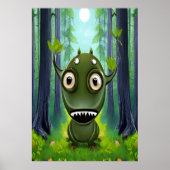 小さなファンタジー獣のポートレート | AIアートポスター ポスター (正面)