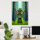 小さなファンタジー獣のポートレート | AIアートポスター ポスター (ホームオフィス)