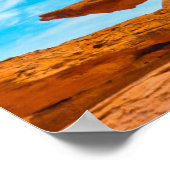 小さなフィンランドの赤い岩像 ポスター (角)