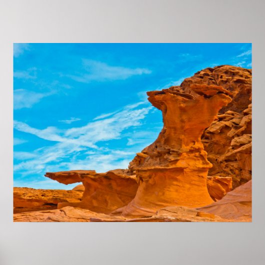 小さなフィンランドの赤い岩像 ポスター (正面)