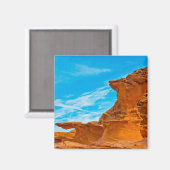 小さなフィンランドの赤い岩像 マグネット (正面/裏面)