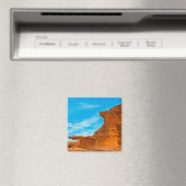 小さなフィンランドの赤い岩像 マグネット (インサイチュ (食洗機))