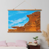 小さなフィンランドの赤い岩像 吊り下げ型タペストリー (寝室)