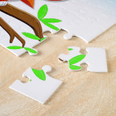 小さなフクロウが枝に ジグソーパズル (側面)