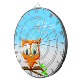 小さなフクロウが枝に ダーツボード (正面右)