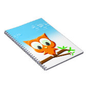 小さなフクロウが枝に ノートブック (右側)