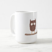 小さなフクロウ コーヒーマグカップ (正面左)