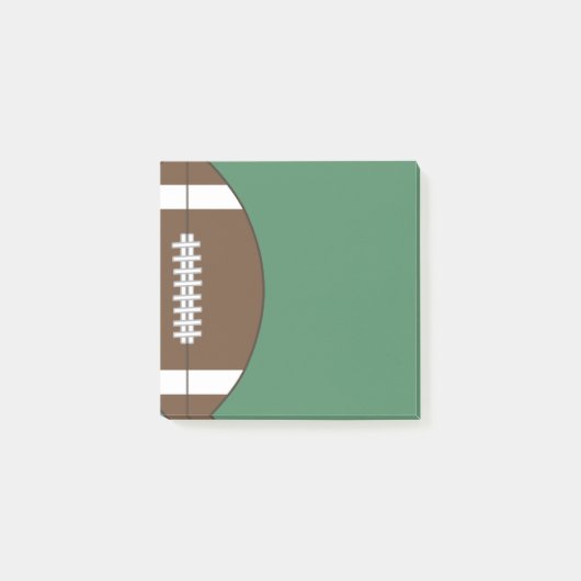 小さなフットボールメモ帳のギフト ポストイット (正面)