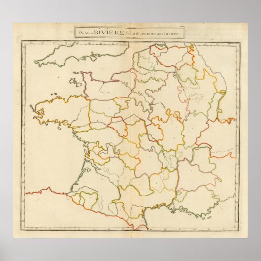 小さなフランスの河川の概要 ポスター (正面)