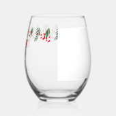 小さなフローラメリークリスマスサンタベビーシャワー ステムなしワイングラス (左)