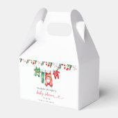 小さなフローラメリークリスマスサンタベビーシャワー フェイバーボックス (裏面サイド)