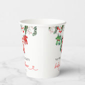 小さなフローラメリークリスマスサンタベビーシャワー 紙コップ (右)