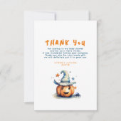 小さなブカボチャかわいいハロウィーンありがとう サンキューカード (正面)