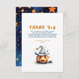 小さなブカボチャかわいいハロウィーンありがとう サンキューカード