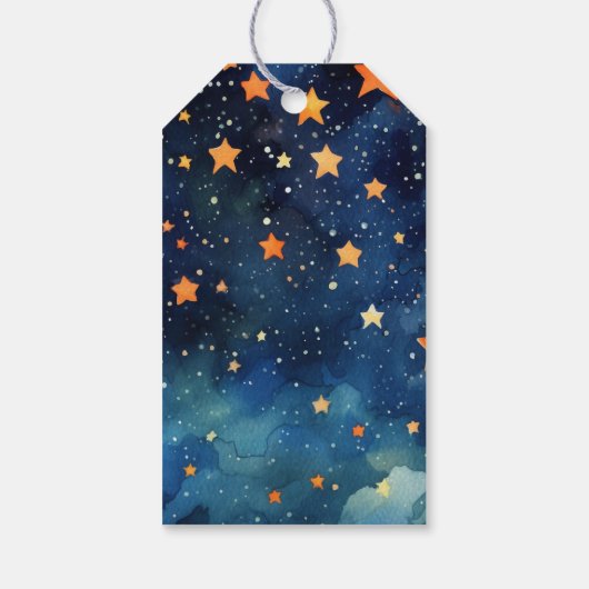 小さなブカボチャかわいいハロウィーンの赤ちゃんシャワー ギフトタグ (裏面)