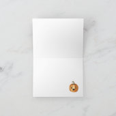 小さなブカボチャのハロウィーンベイビーシャワー サンキューカード (内部)