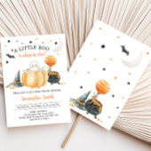 小さなブカボチャのハロウィーンベイビーシャワー 招待状